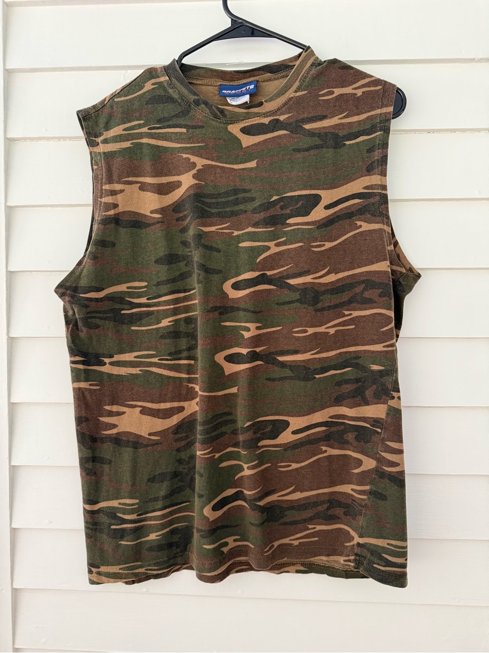 Vintage Graphite Sport Camouflage Sleeveless Tank Top Size Large